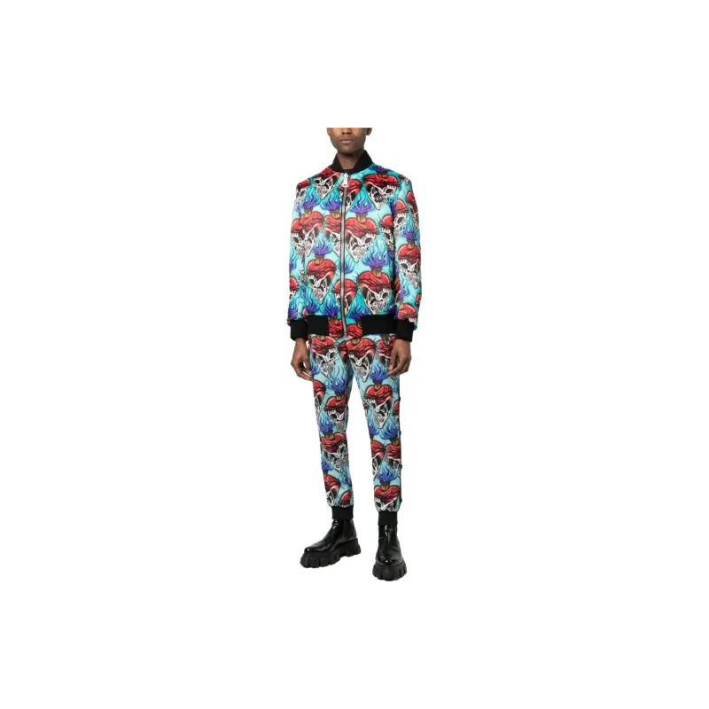 PHILIPP PLEIN Tattoo motif Embroidered Bomber Jacket-1