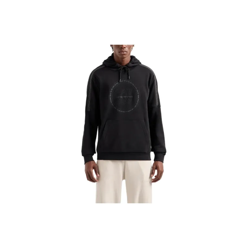 EMPORIO ARMANI Logo print Cotton Hoodie-1
