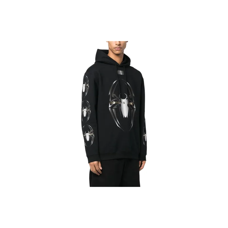 VTMNTS Spider print Drawstring Hoodie-3