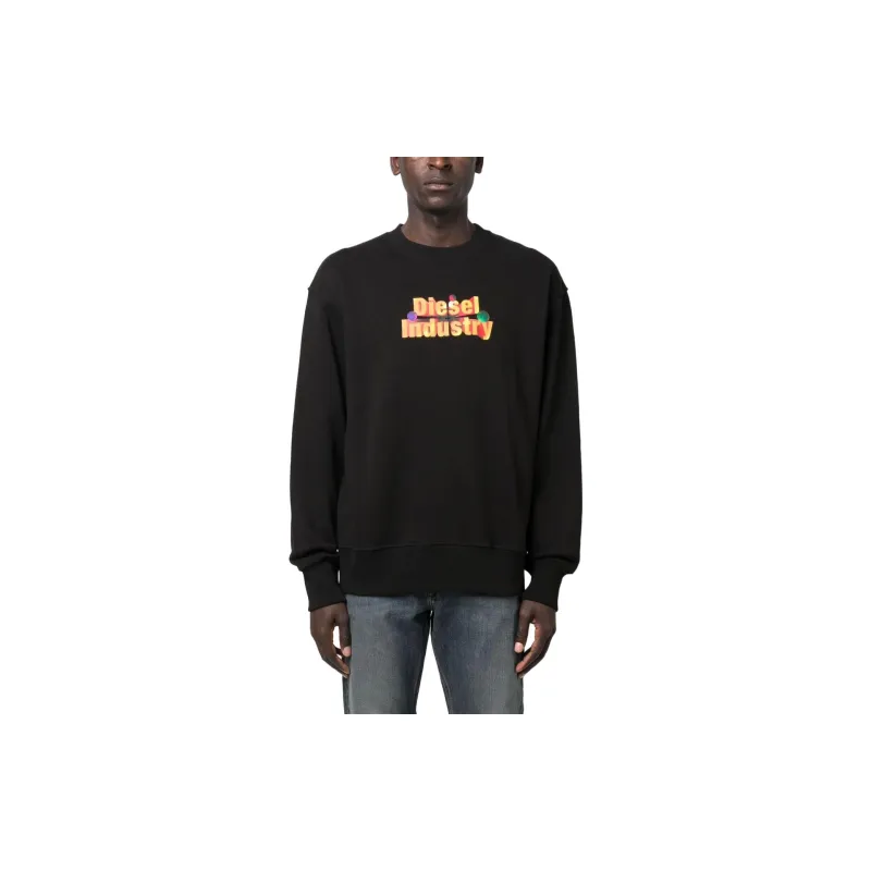 DIESEL Logo Printed Crewneck Sweatshirt-1
