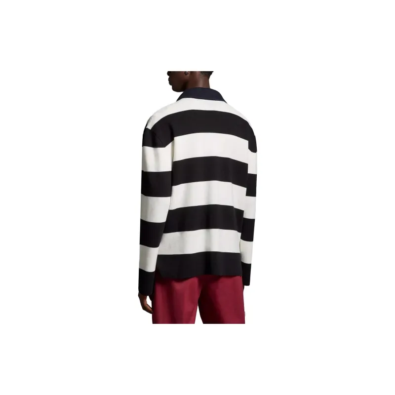 Moncler Stripe Long Sleeve Polo-2
