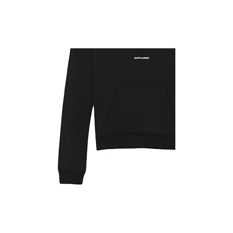 SAINT LAURENT Logo Printed Drawstring Hoodie-5