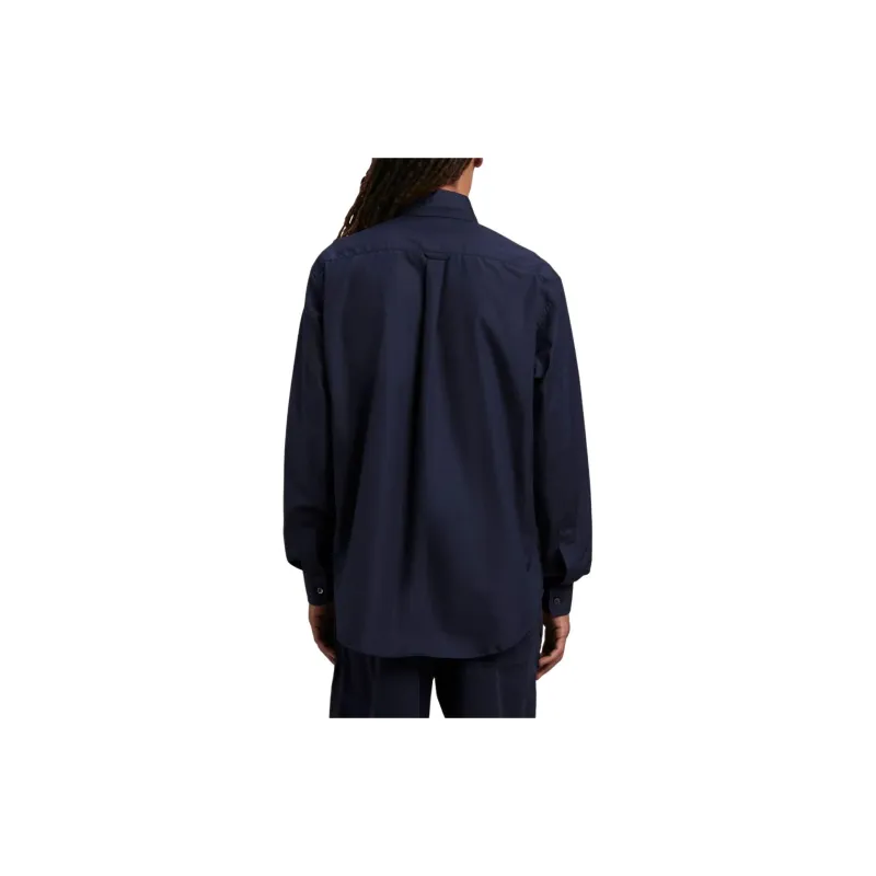 PALM ANGELS Logo Embroidered Long Sleeved Shirt-2