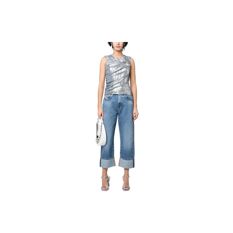 DIESEL Tank Tops Women's Silver-1