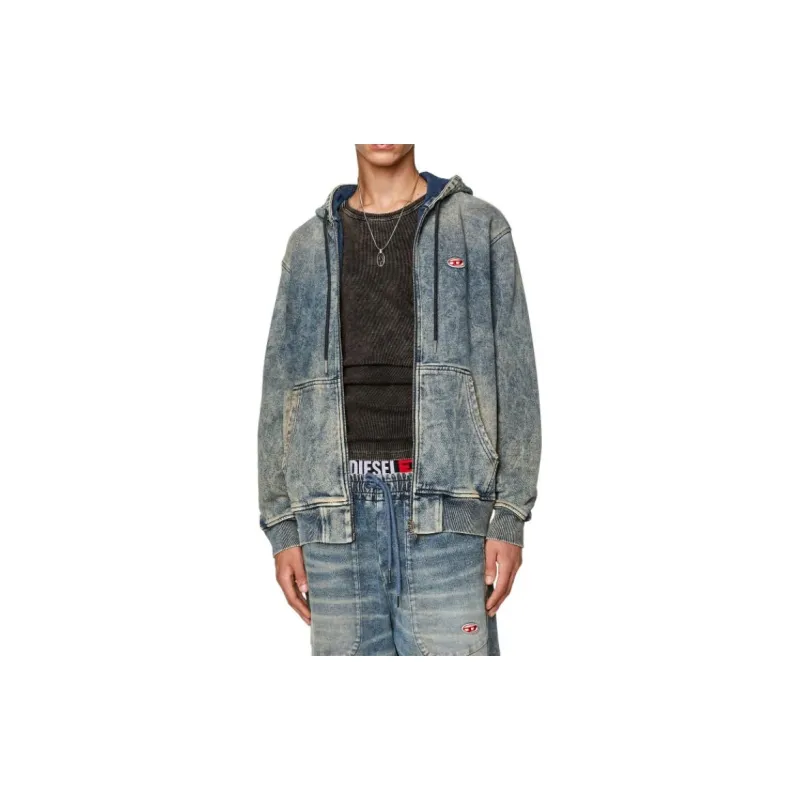DIESEL Denim Jackets Men Blue-1