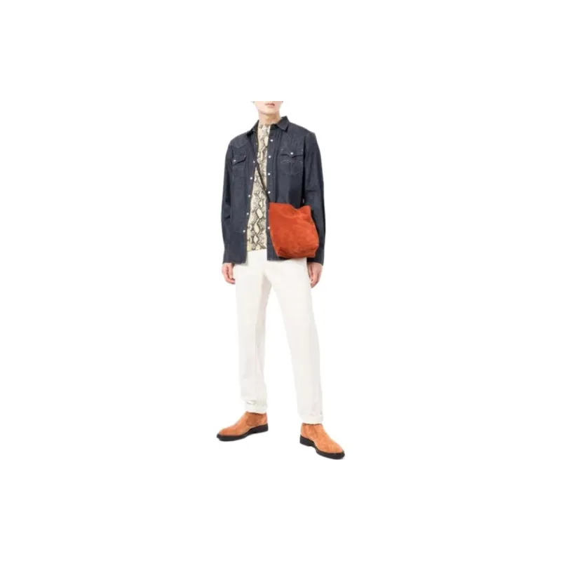 Ralph Lauren Rrl Long sleeve Denim Western Shirt-1