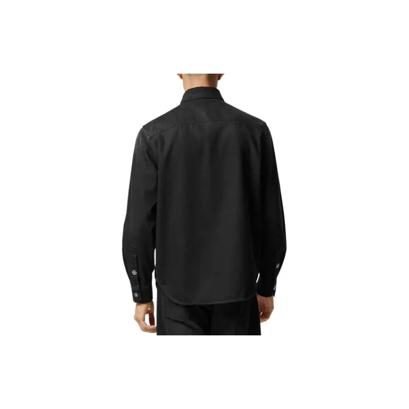VERSACE Barocco Embroidered Denim Overshirt-2