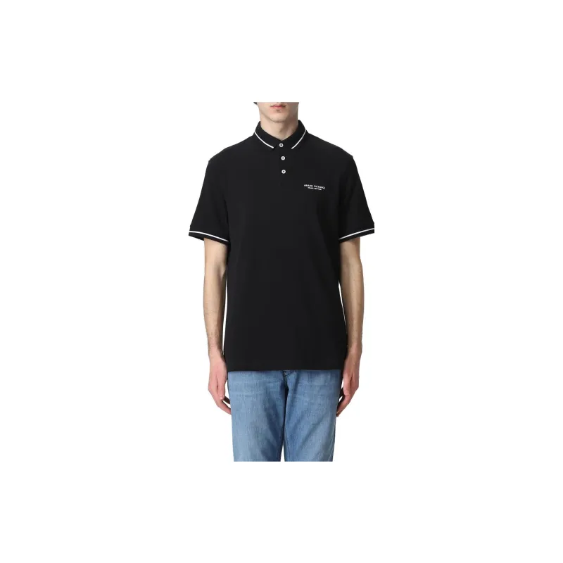 ARMANI EXCHANGE Polo Shirts Men Black-1