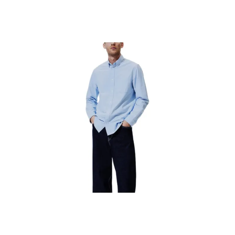 H&M Shirts Men Light Blue-1