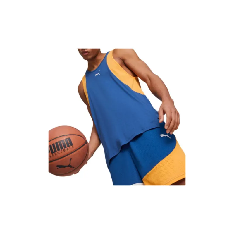 PUMA Basketball Jersey Men's Blue Citrus Orange-4