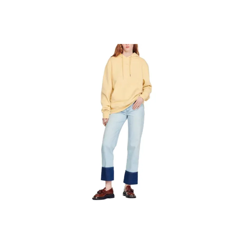 Sandro Sweatshirt Unisex Cream Yellow-2