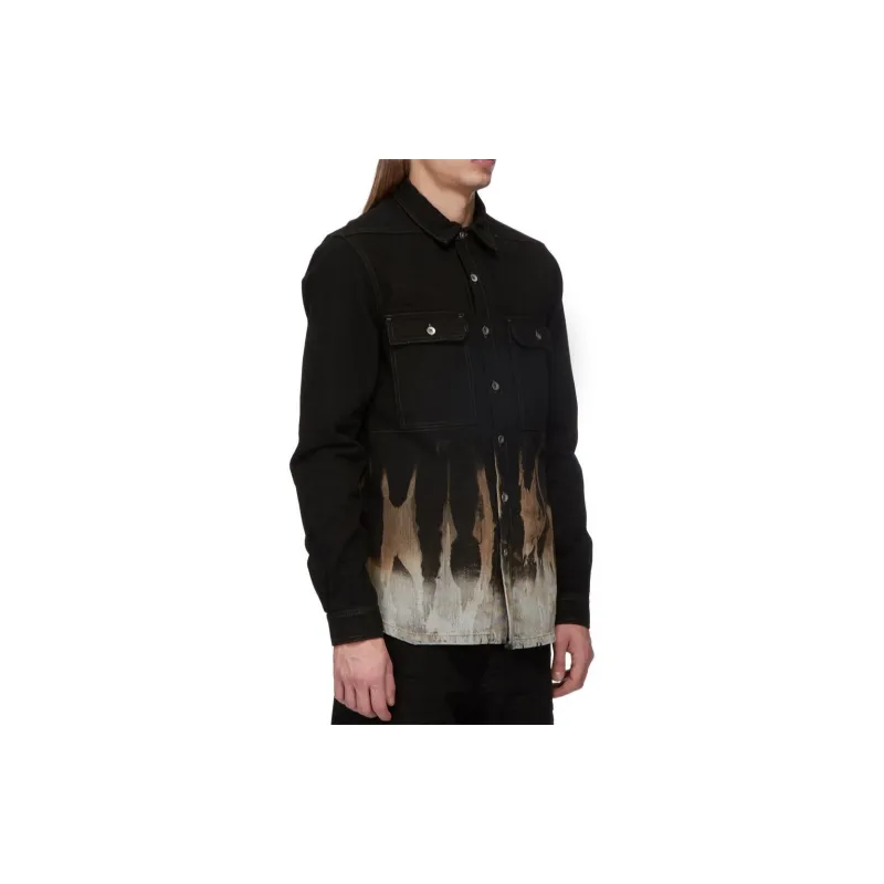 Rick Owens DRKSHDW Tie Dyed Denim Jacket-4