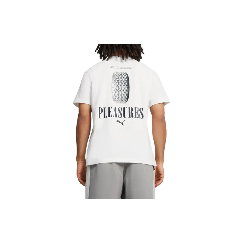 PLEASURES x PUMA T-Shirt Men's White-4