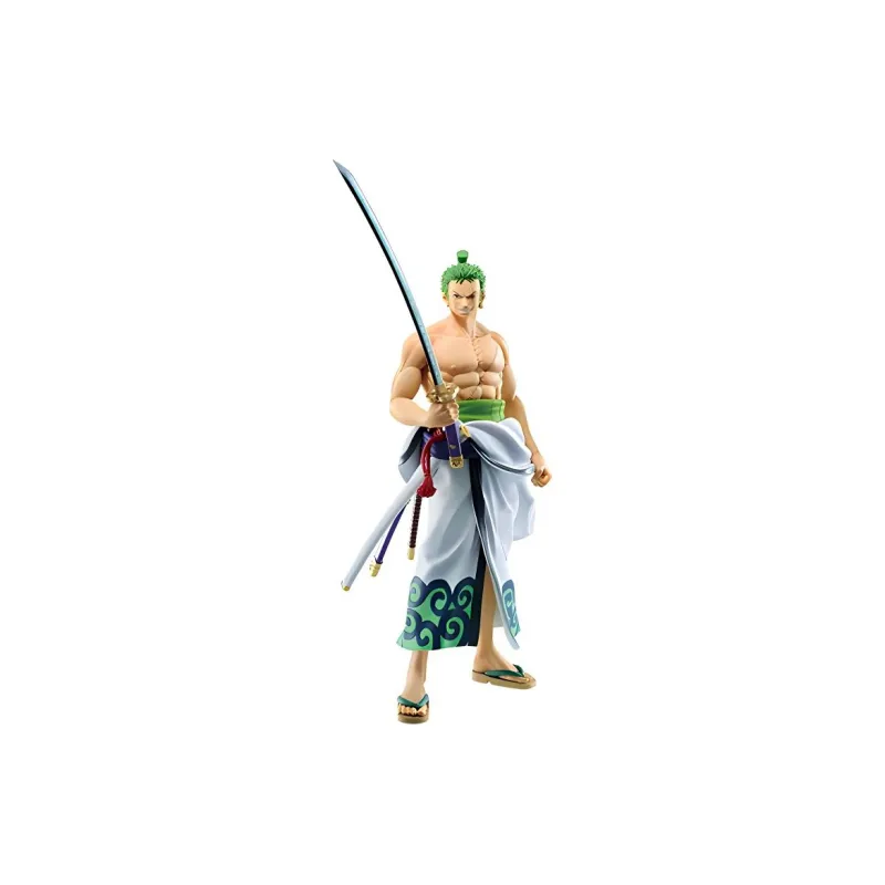 BANPRESTO Roronoa Zoro One Piece Ichiban Kuji Akasuki No Kuni Act 2 C Reward Luffy Tenzo & Enma Bonus Gifts Green-2