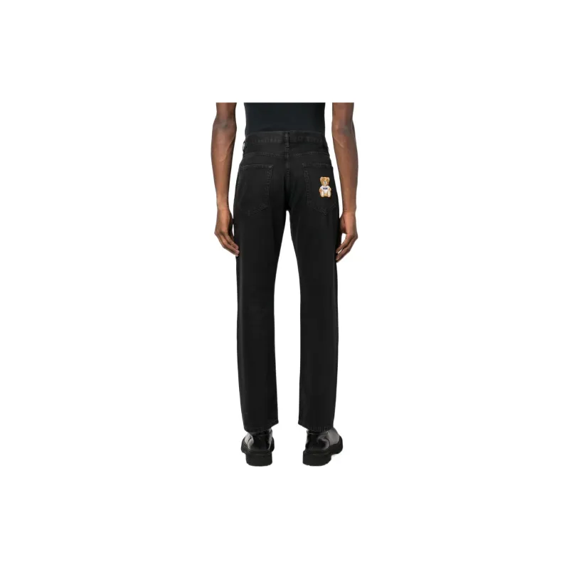 MOSCHINO Teddy Bear Embroidered Jeans-2
