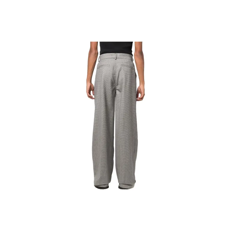 NANUSHKA Baggy Flare Houndstooth print Trousers-3