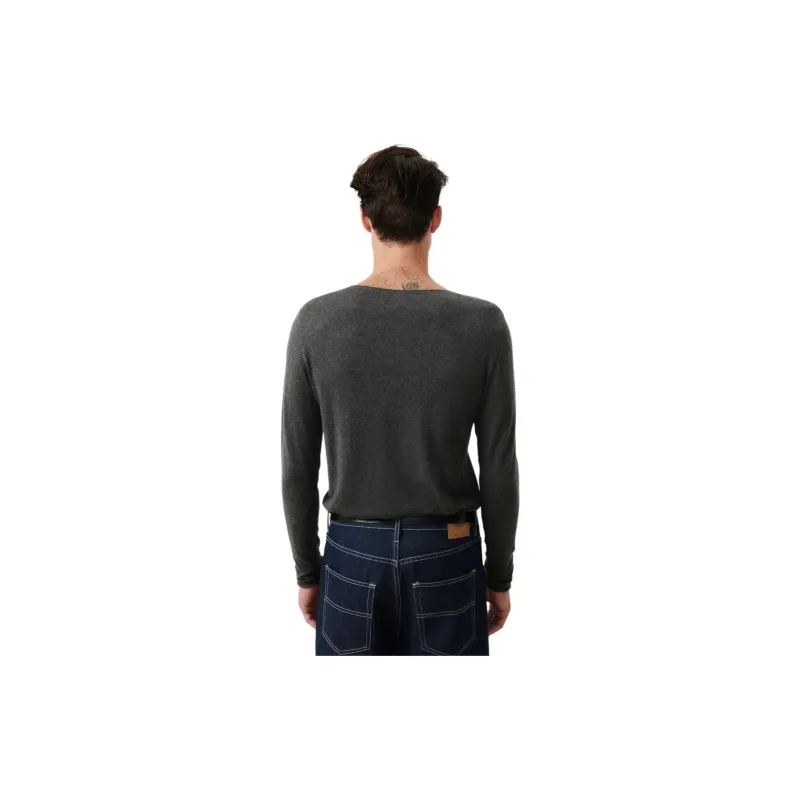 AMERICAN VINTAGE A.M FW24 JUMPER MARCEL Knitwear Men's MELANGE CHARCOAL/MIXED CHARCOAL-2
