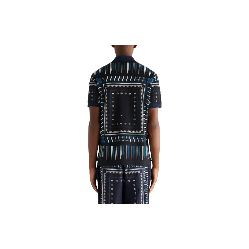 ETRO Graphic Printed Short Sleeved Polo Shirt-3