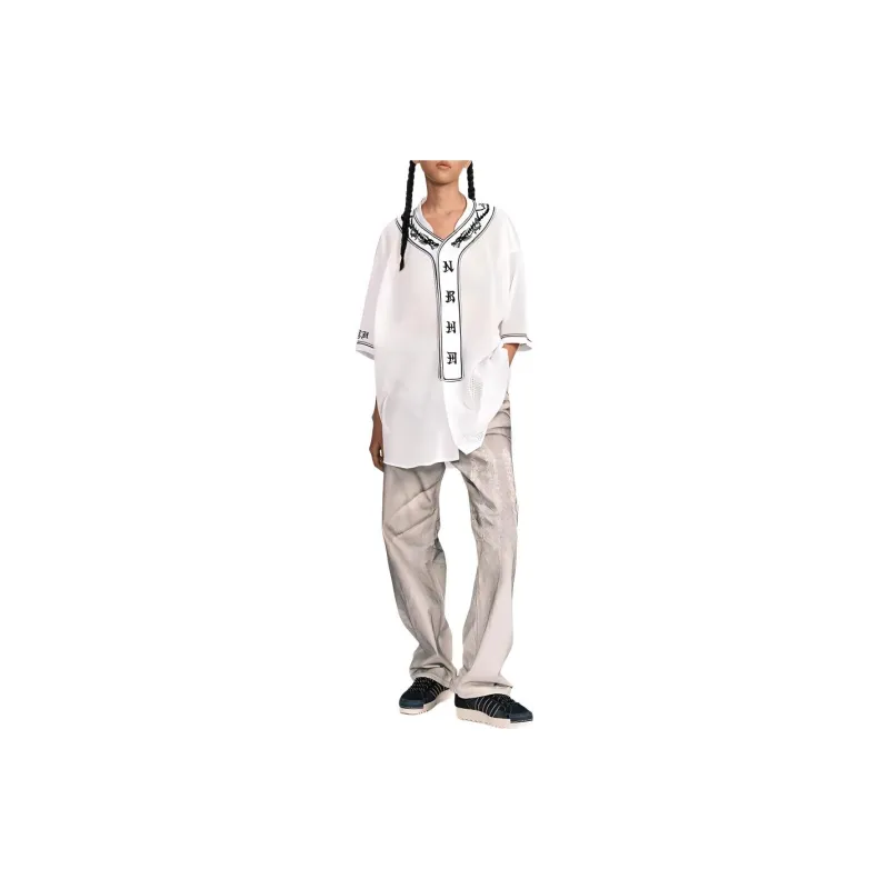 Neighborhood X CLOT X Neighborhood Co branded Series Shirts Unisex White-3