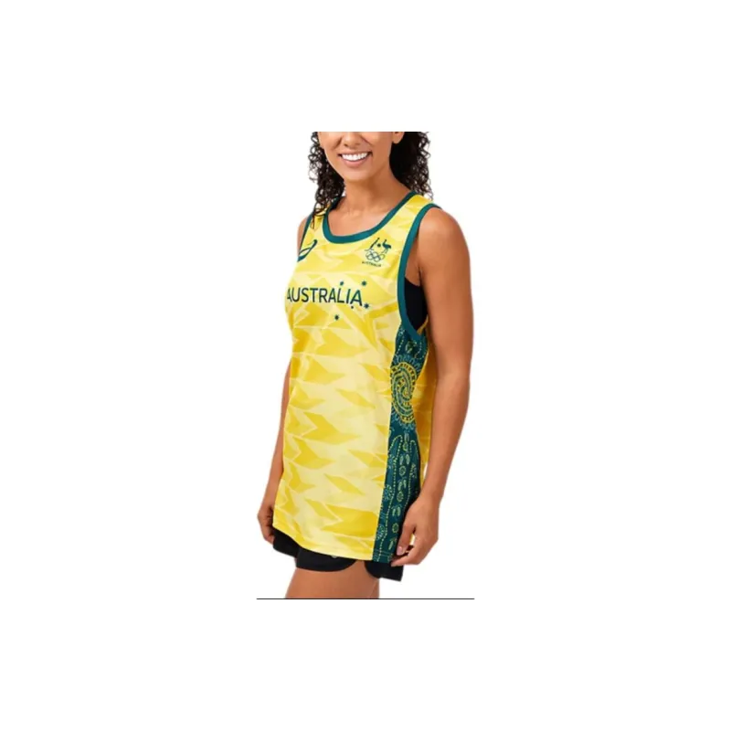 Asics Australian Olympic Team Series Basketball Jerseys Unisex Gold-7