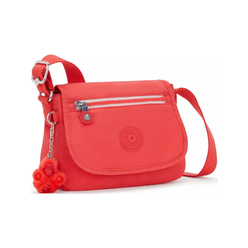 Kipling Nylon Crossbody Bag Mini Unisex Coral-1