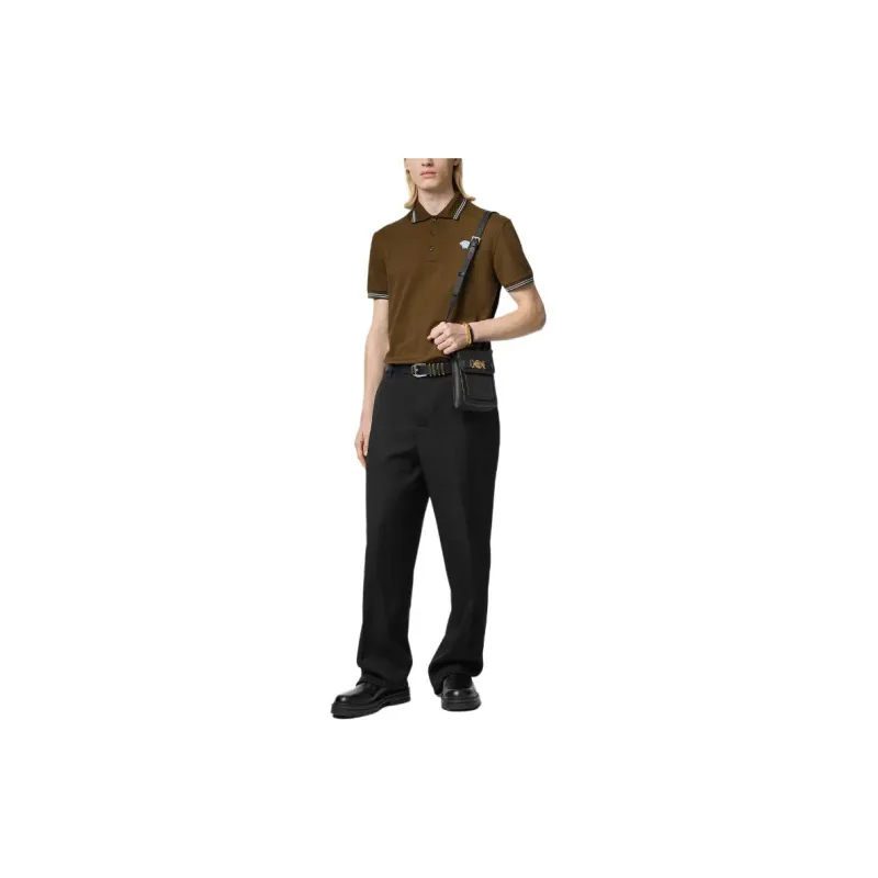 VERSACE Medusa-Embroidered Short-Sleeved Polo Shirt-1