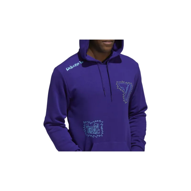 Adidas TRAE HOODIE Sweatshirt Men's Purple-4