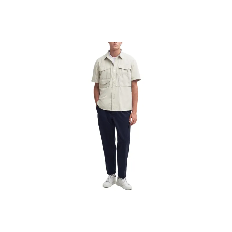 BARBOUR Lisle Safari Oversized Shirt Men's Mist Color-1