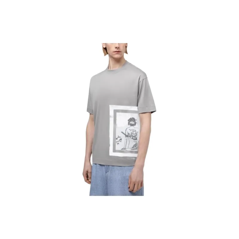 EMPORIO ARMANI SS24 T Shirt Men's Silver-2