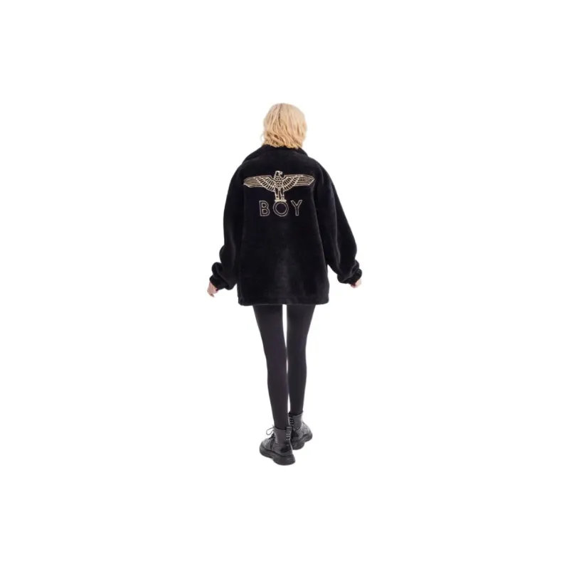 Boy London Velvet feel Coat Unisex Black-3