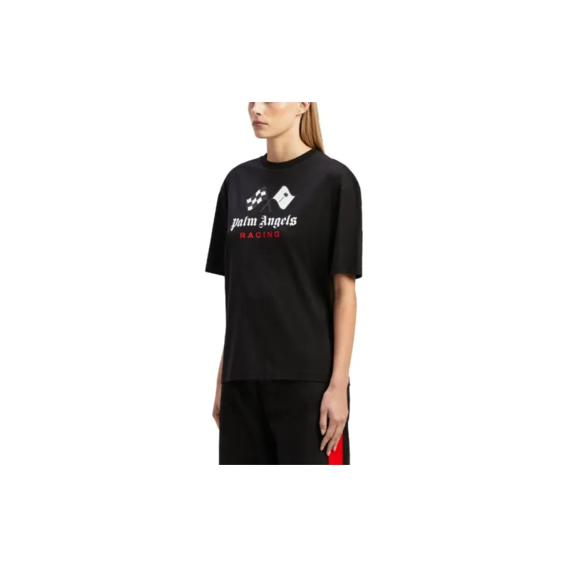 PALM ANGELS x MoneyGram Haas F1 Team FW23 T Shirt Unisex Black-3