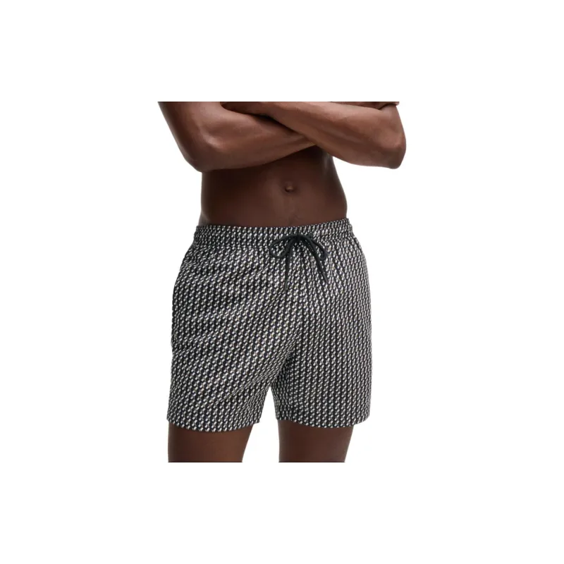 HUGO BOSS Geometric-print Swim Shorts-1