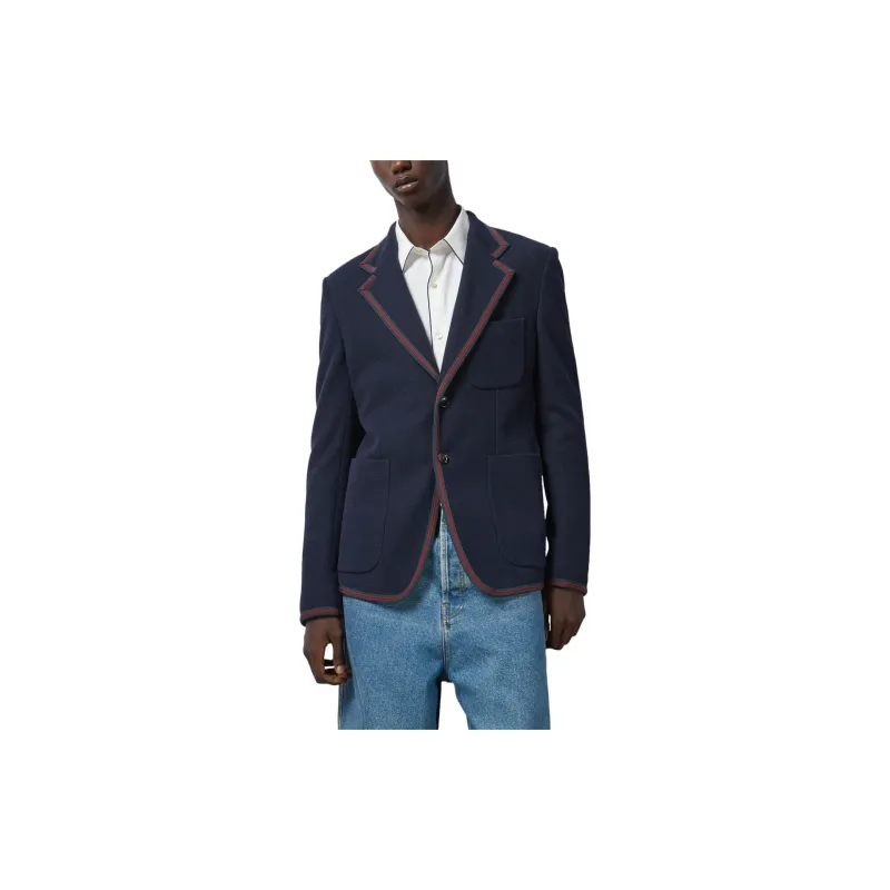 GUCCI Web Detailed Jersey Jacket-2
