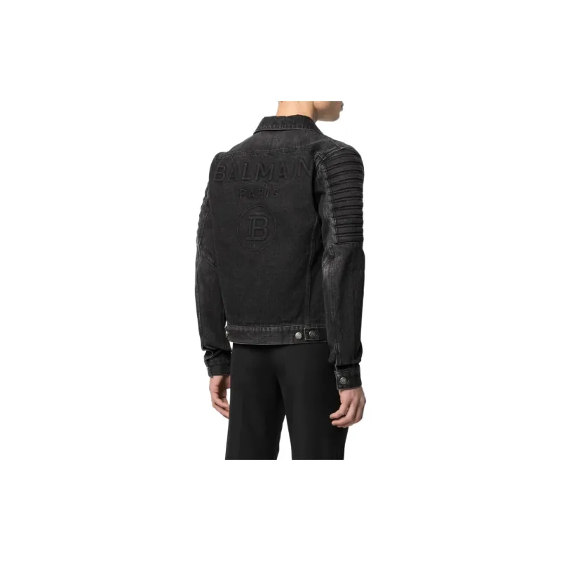 BALMAIN Denim Jacket Men's Black-2