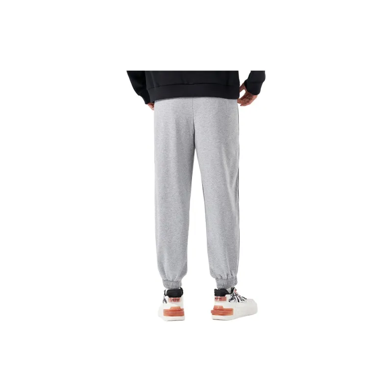 XTEP Knitted Sports Pants Men's Light Heather Gray-6