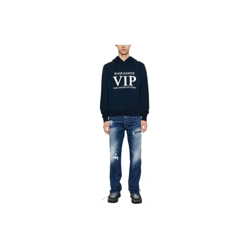 DSQUARED 2 Logo Printed Drawstring Hoodie-1