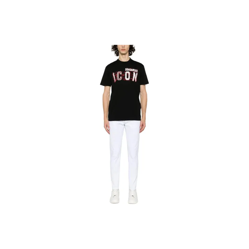 DSQUARED 2 Icon Printed Crewneck T Shirt-2