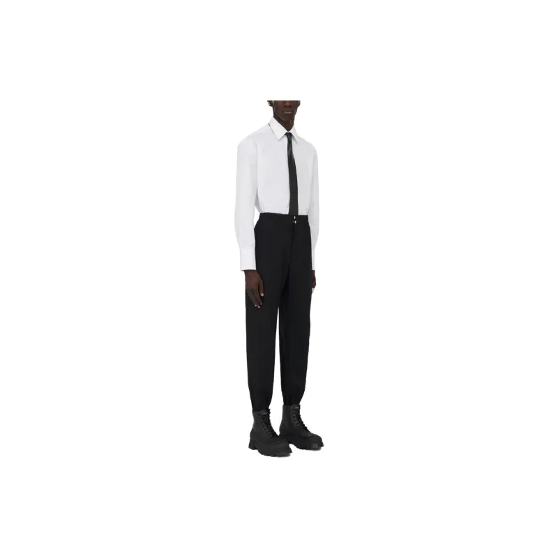 Alexander McQueen Elasticated Waistband Tapered Leg Trousers-3