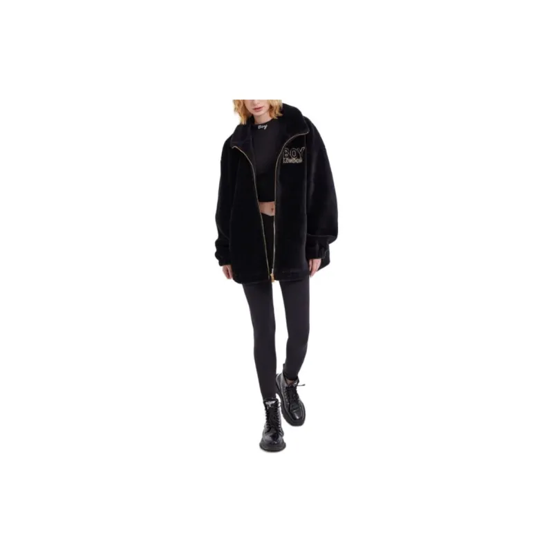 Boy London Velvet feel Coat Unisex Black-2
