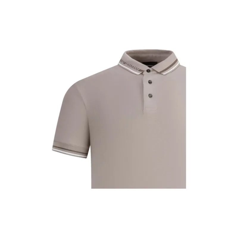 EMPORIO ARMANI Polo Shirt Men's Light Coffee-8