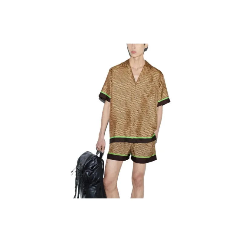 GUCCI SS24 Beach Shorts Men's Brown-1