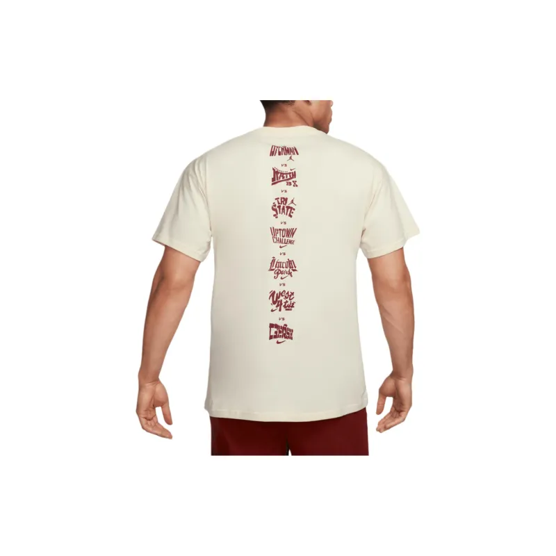 Nike T-Shirts Men Beige-2