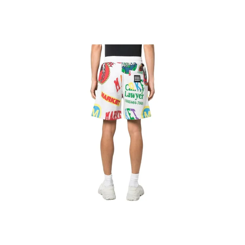 Market Monogram Grayscale Sweatshorts-1
