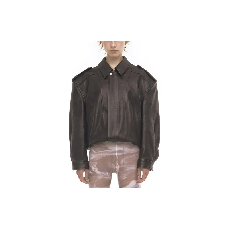 OSOI FW23 Leather Jacket Unisex Black-3