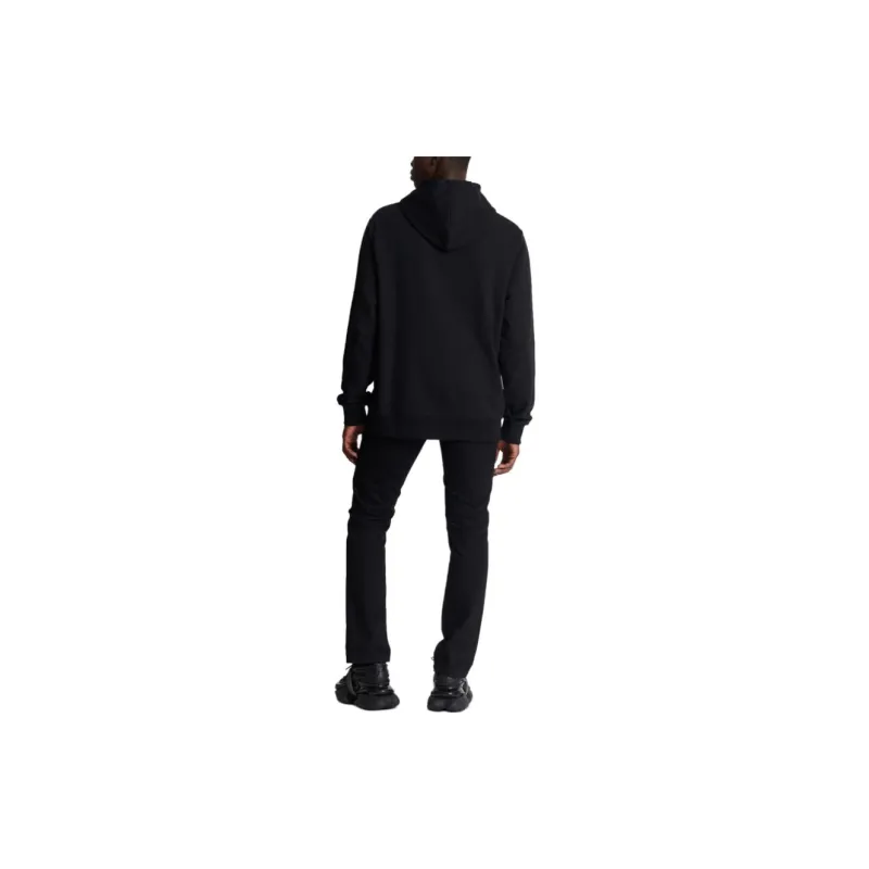 BALMAIN Logo Patch Drawstring Hoodie-3