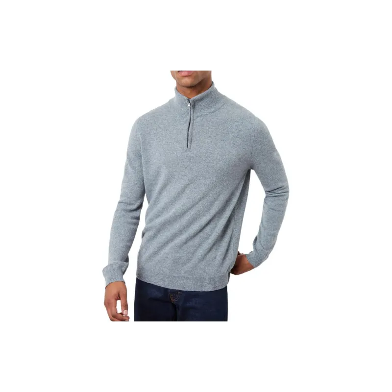 PRINGLE OF SCOTLAND SS24 Cashmere Sweater Men's Gray-3