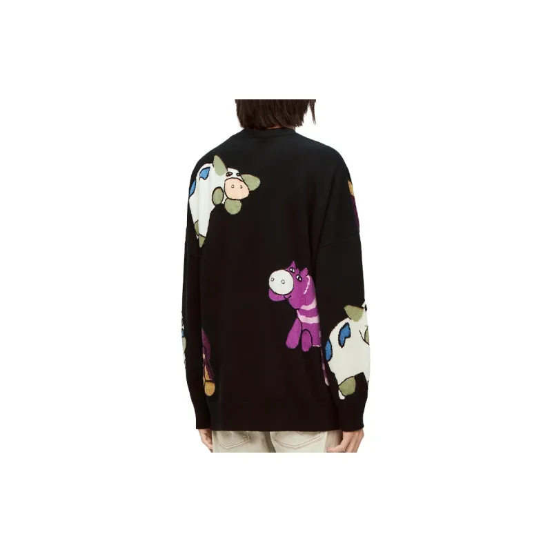 LOEWE X Howl's Moving Castle SS23 Sweater Unisex Black-2