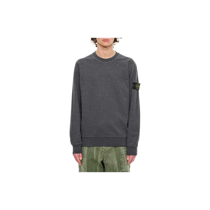 STONE ISLAND 63020 Brushed Cotton Fleece Crewneck-3