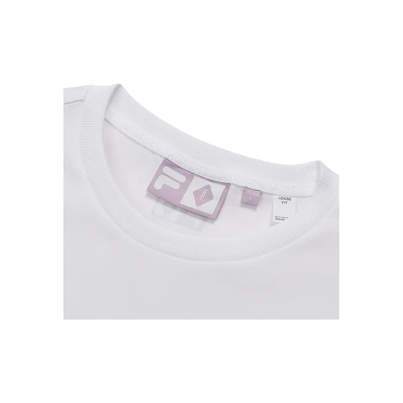 FILA FUSION T Shirts Unisex Bright White-2