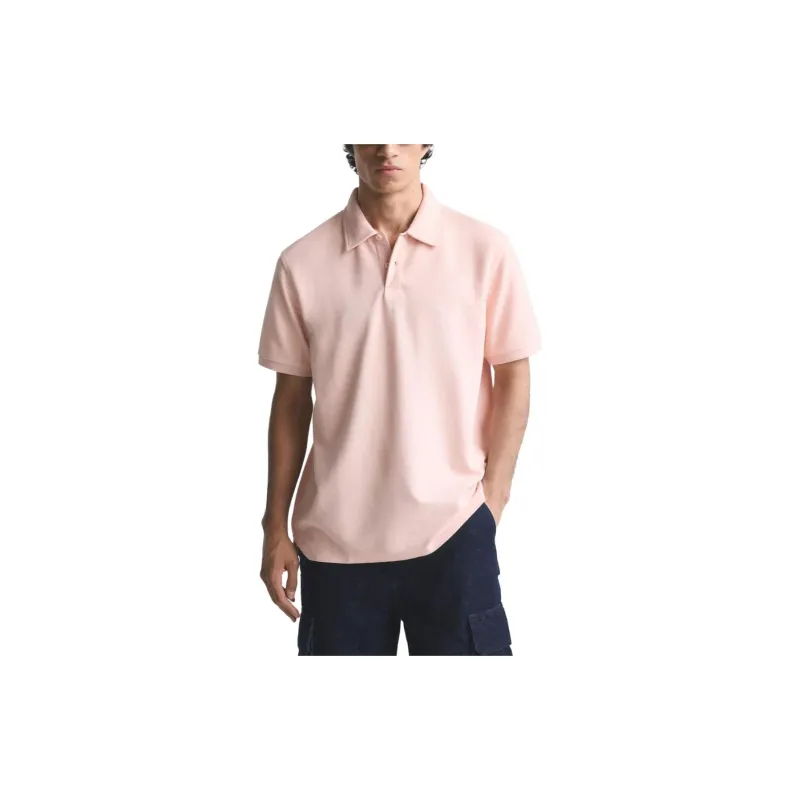 ZARA Polo Shirt Men's Washable Pink-2